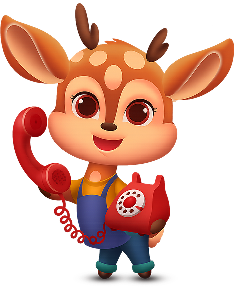 Deer on phone